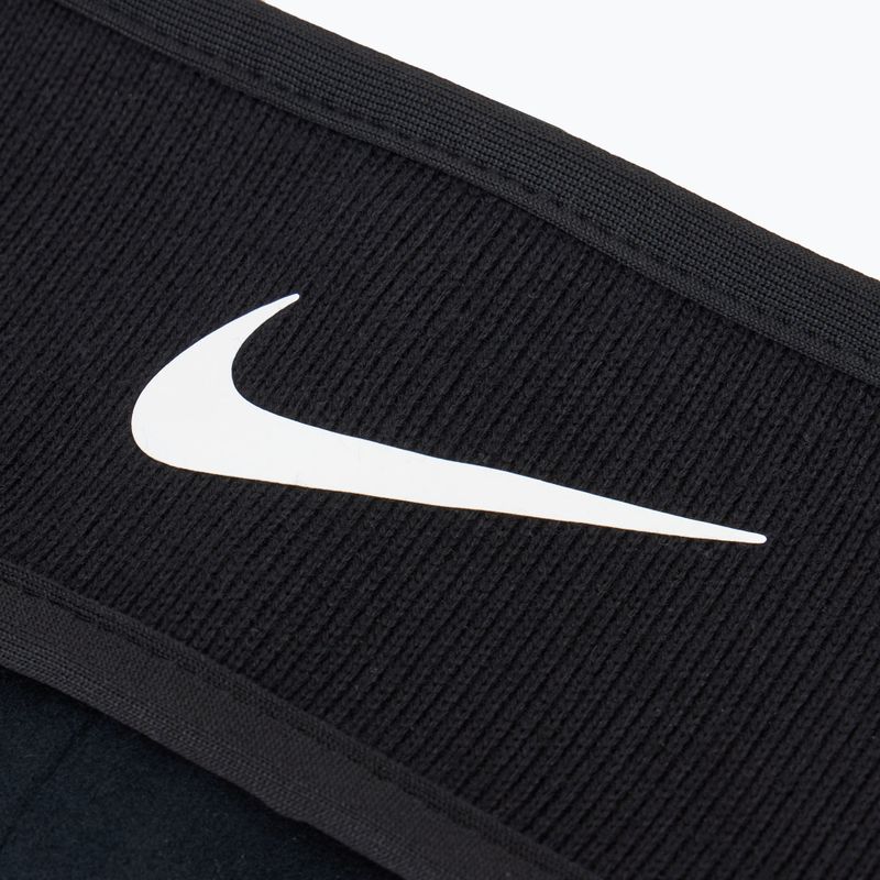 Pletená čelenka Nike černá/černá/bílá 4