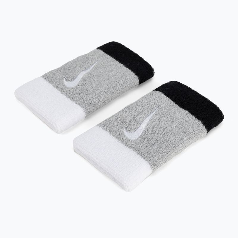 Náramky Nike Swoosh Doublewide 2 ks šedá/černá N0001586-016