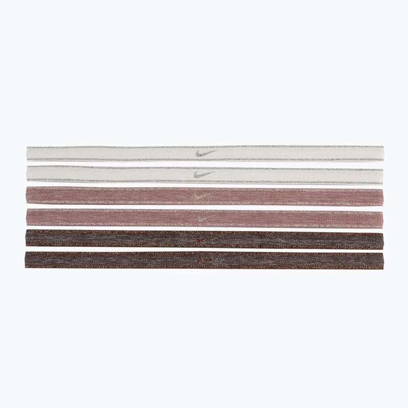Čelenky Nike Swoosh Sport Metallic 6 ks brown/smokey mauve/metallic silver 2