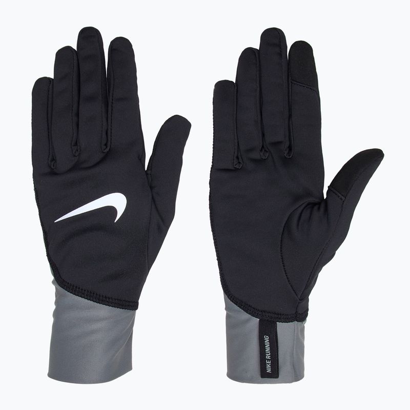 Pánské běžecké rukavice Nike Pacer Midweight RG black/smoke grey/silver