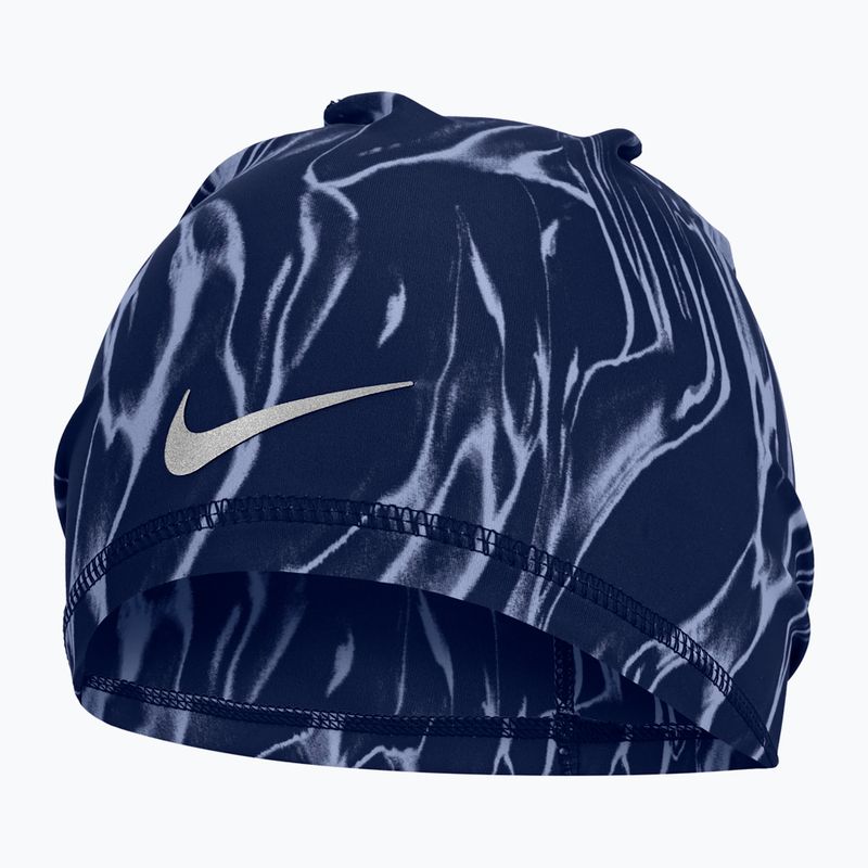 Čepice Nike Dri-Fit Peak Uncuffed Beanie Printed blue void/silver 5