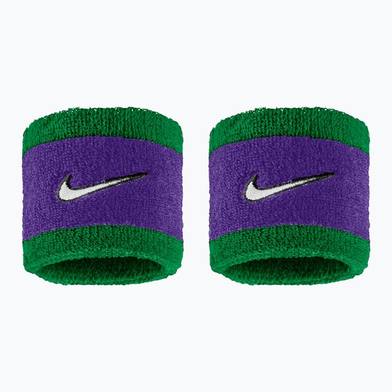 Potítka na zápěstí Nike Swoosh Classic Wristbands 2 ks clover/fierce purple/white