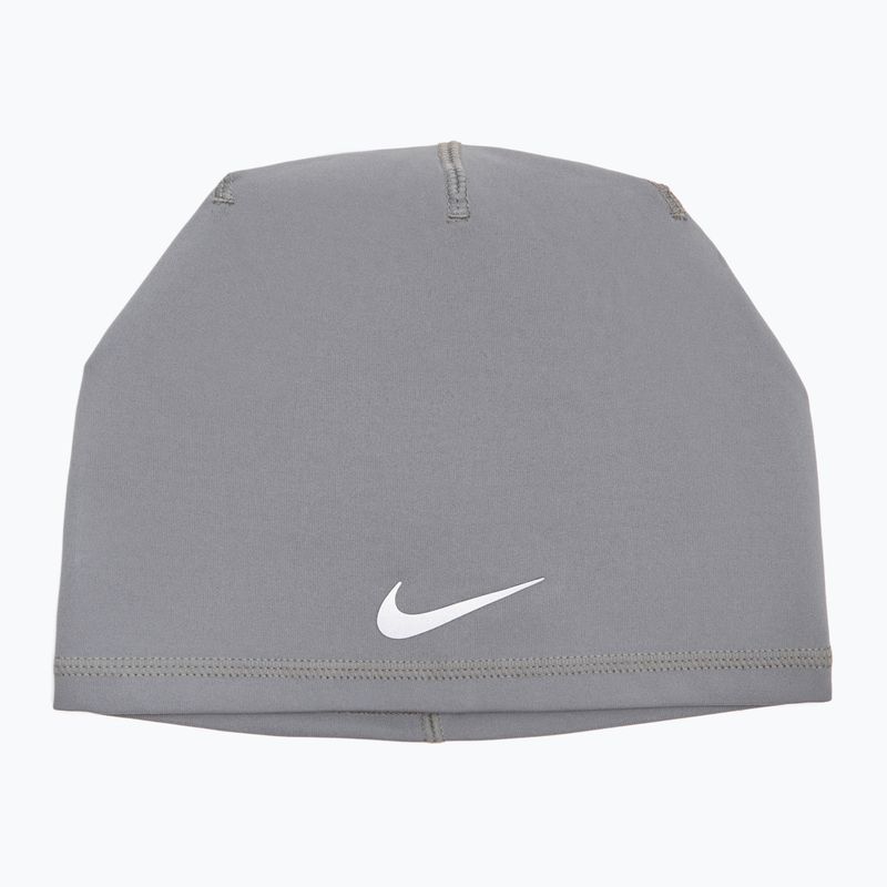 Čepice Nike Dri-Fit Peak Uncuffed Beanie smoke grey/silver