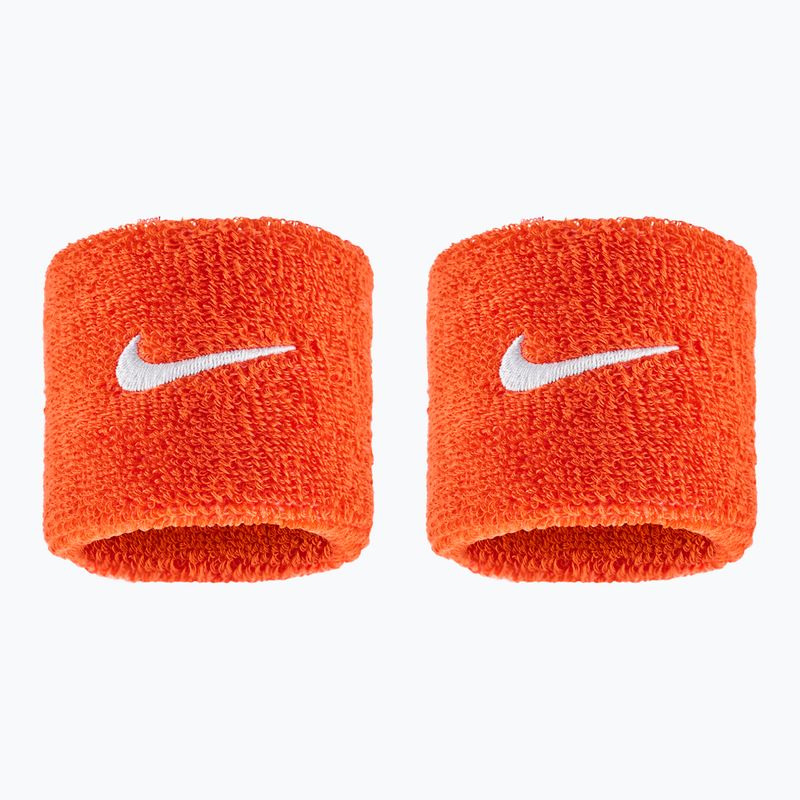 Potítka na zápěstí Nike Swoosh Classic Wristbands 2 ks. team orange/white