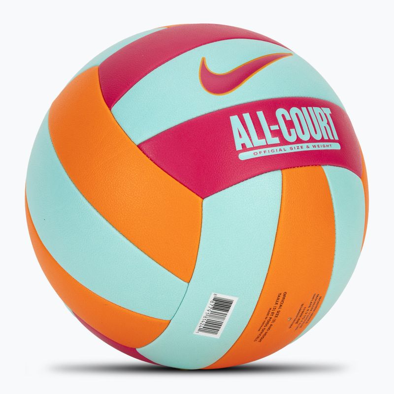 Volejbalový míč Nike All Court Volleyball bright ceramic/bleached turquoise/rush pink velikost 5 2