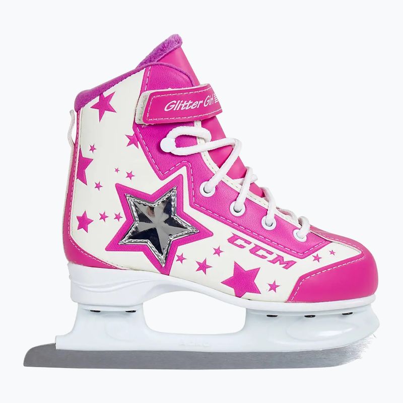 Dětské brusle CCM Glitter Girl white/pink 8