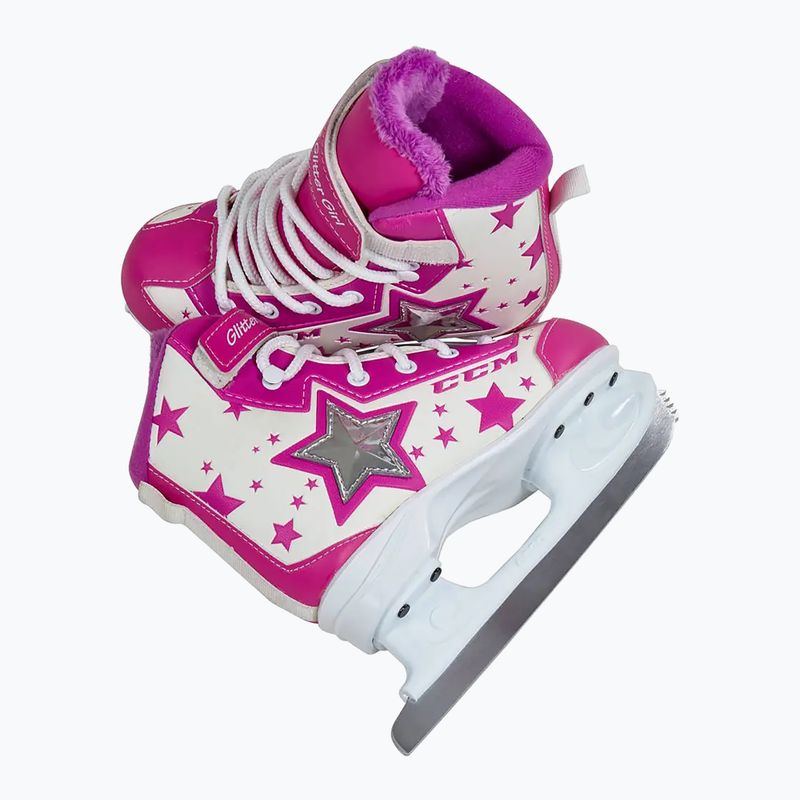 Dětské brusle CCM Glitter Girl white/pink 10