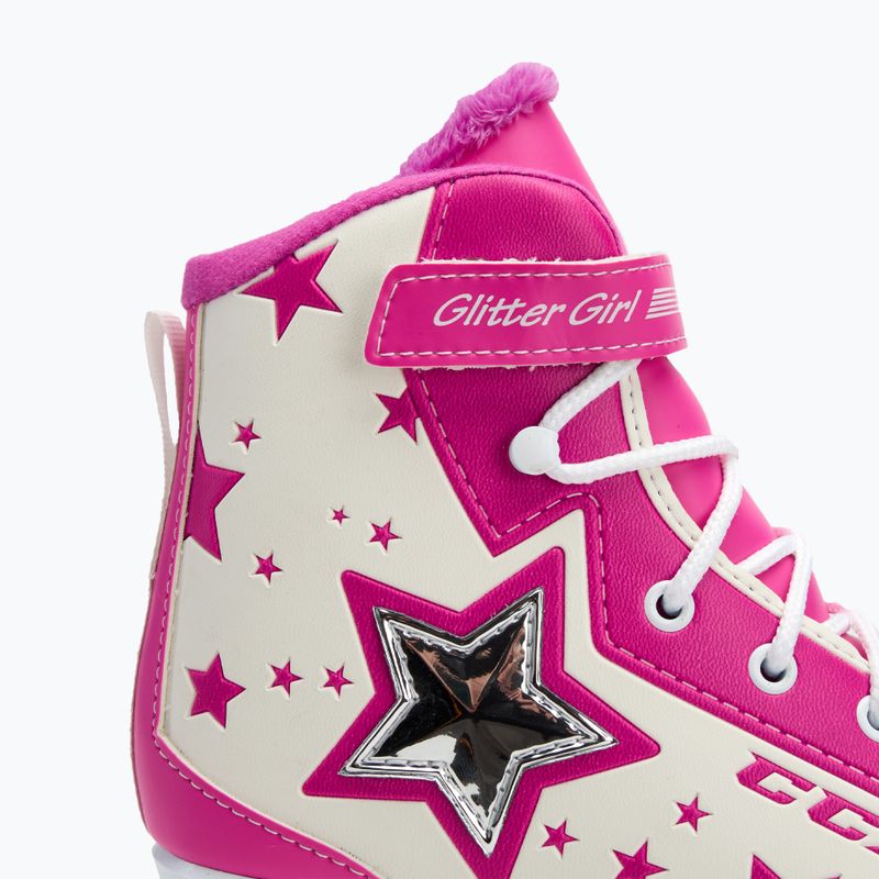 Dětské brusle CCM Glitter Girl white/pink 5