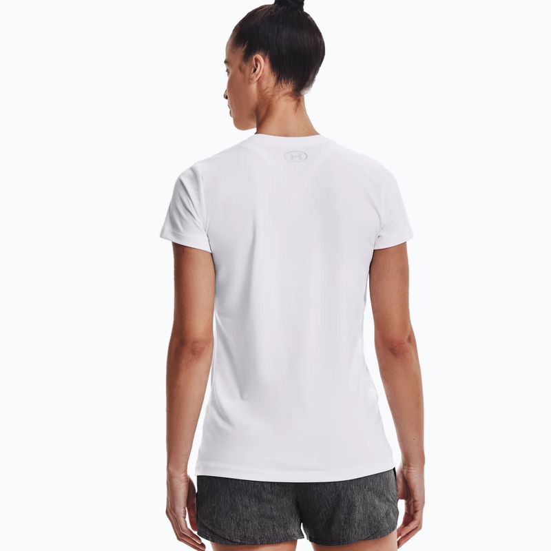 Dámské sportovní tričko Under Armour Tech SSV - Solid bílo-stříbrné 1255839 2