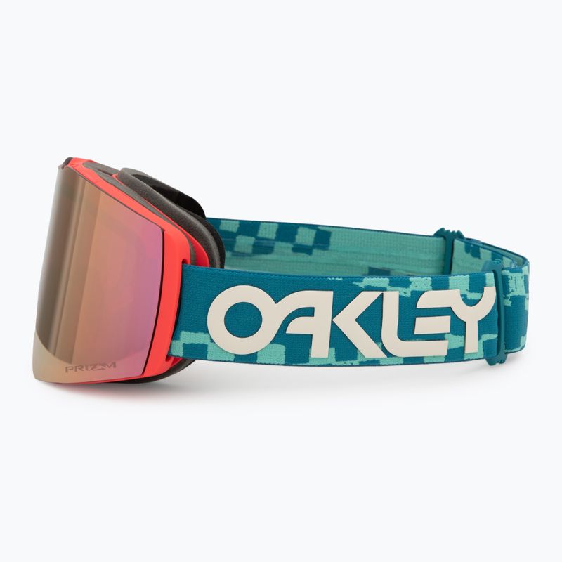 Lyžařské brýle Oakley Fall Line M Pacific Chex/Prizm Snow Rose Gold Iridium 4