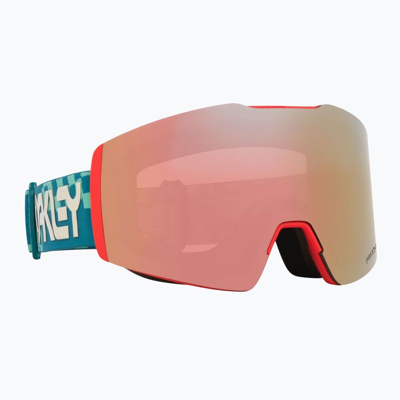 Lyžařské brýle Oakley Fall Line M Pacific Chex/Prizm Snow Rose Gold Iridium
