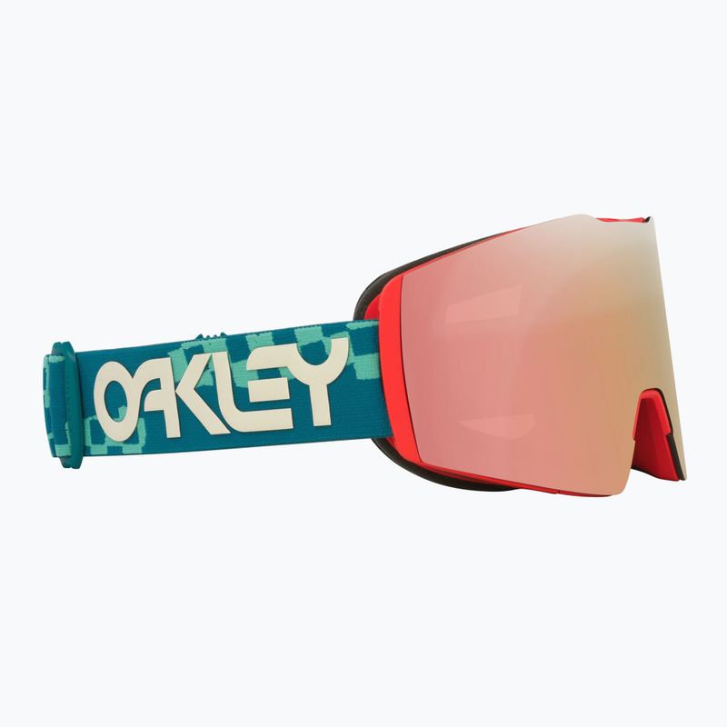 Lyžařské brýle Oakley Fall Line M Pacific Chex/Prizm Snow Rose Gold Iridium 5