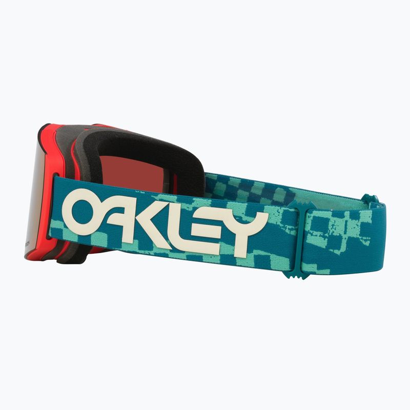 Lyžařské brýle Oakley Fall Line M Pacific Chex/Prizm Snow Rose Gold Iridium 7