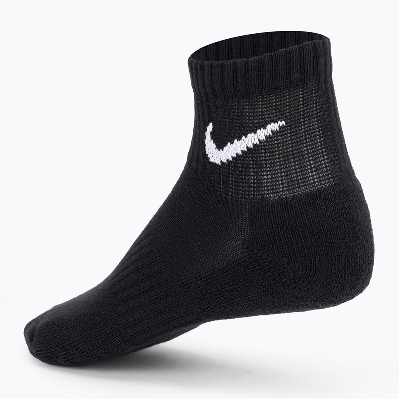 Nike Everyday Cushioned Kotníkové ponožky 3 páry černá/bílá 2