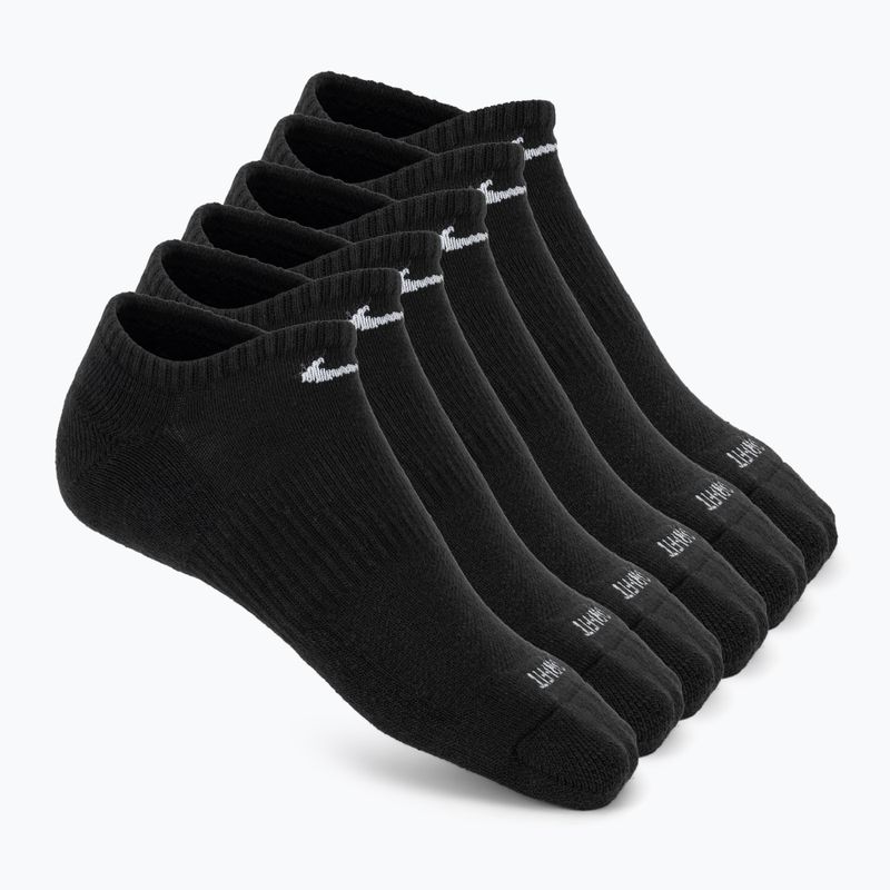 Pánské ponožky Nike Everyday Plus Cushioned No Show 6 párů black/white