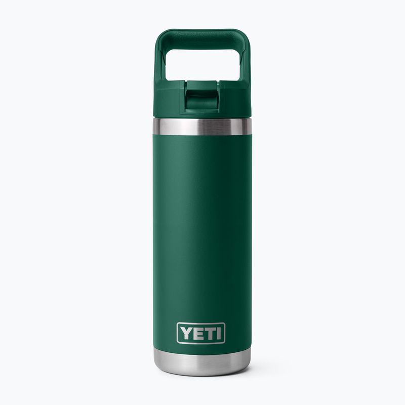 Termo láhev YETI Rambler C Straw 532 ml black forest green