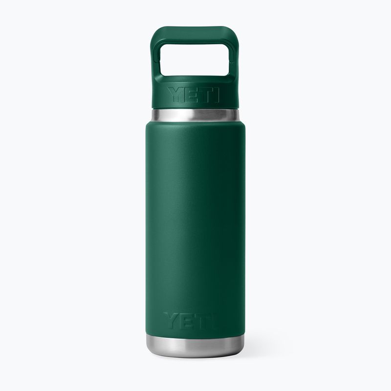 Termo láhev YETI Rambler Straw 769 ml black forest green 2