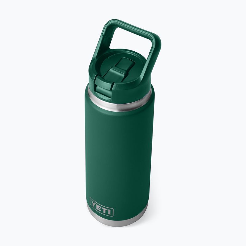 Termo láhev YETI Rambler Straw 769 ml black forest green 4