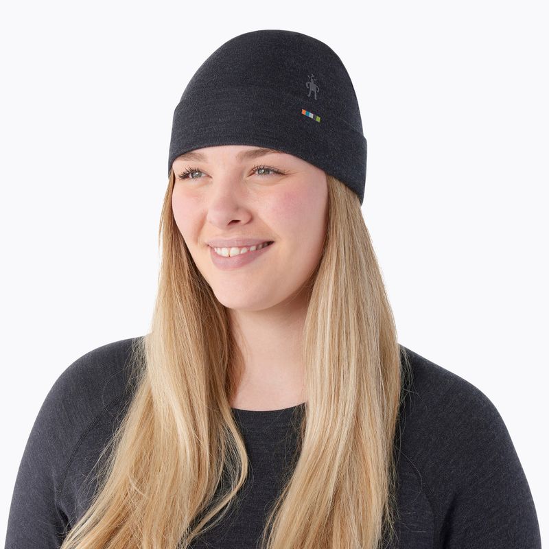 Čepice Smartwool Merino Reversible Cuffed charcoal 2