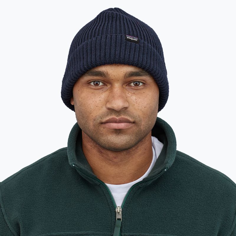 Zimní čepice Patagonia Fishermans Rolled Beanie navy blue 3