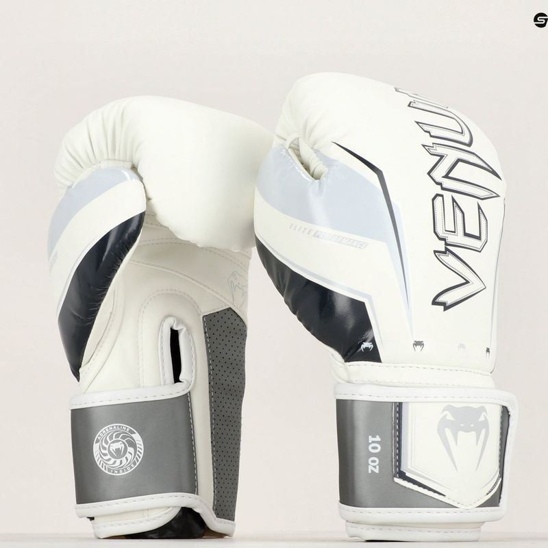 Boxerské rukavice  Venum Elite Evo grey/white 6