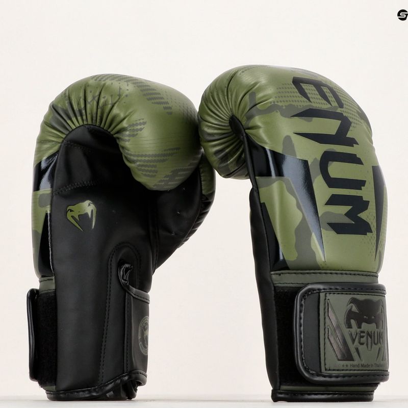 Boxerské rukavice  Venum Elite khaki camo 6