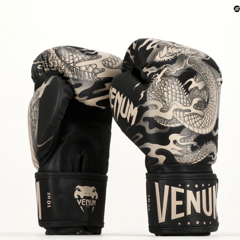 Boxerské rukavice  Venum Dragon's Flight black/sand 12