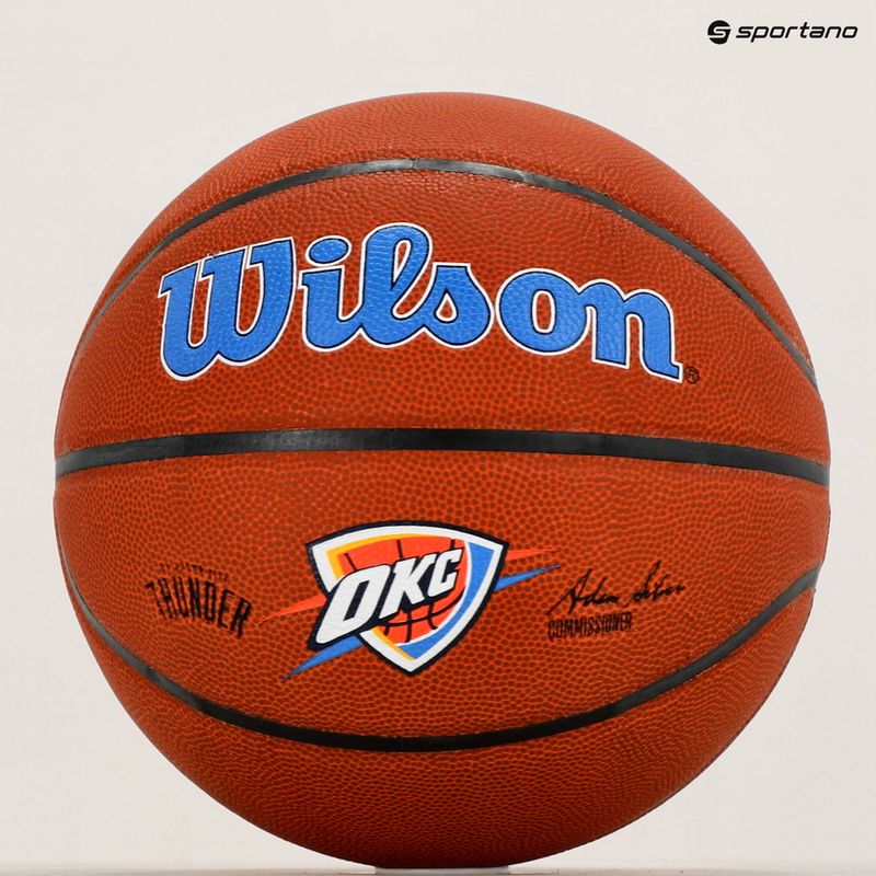 Wilson NBA Team Alliance Oklahoma City Thunder basketbalový míč hnědý WTB3100XBOKC 6