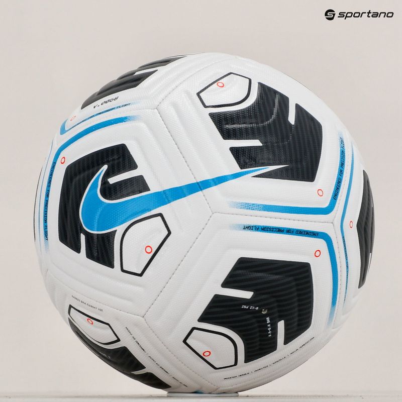 Fotbalový míč Nike Academy Team white/black/lt blue fury velikost 3 5