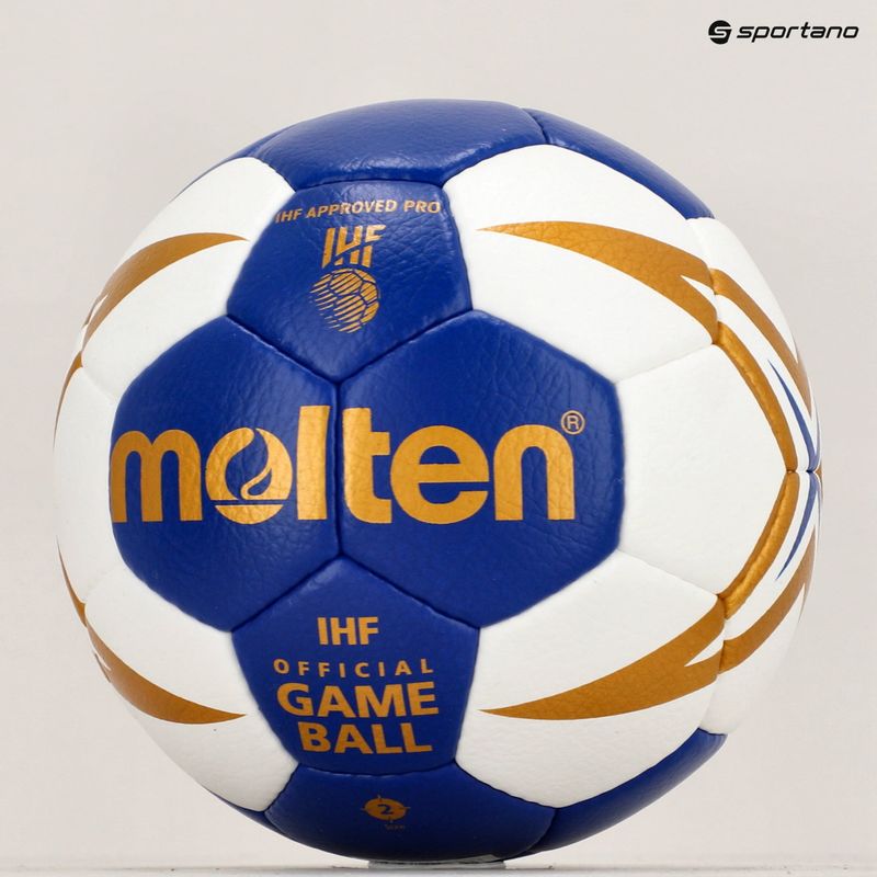 Míč na házenou Molten H2X5001-BW IHF blue/white velikost 2 4