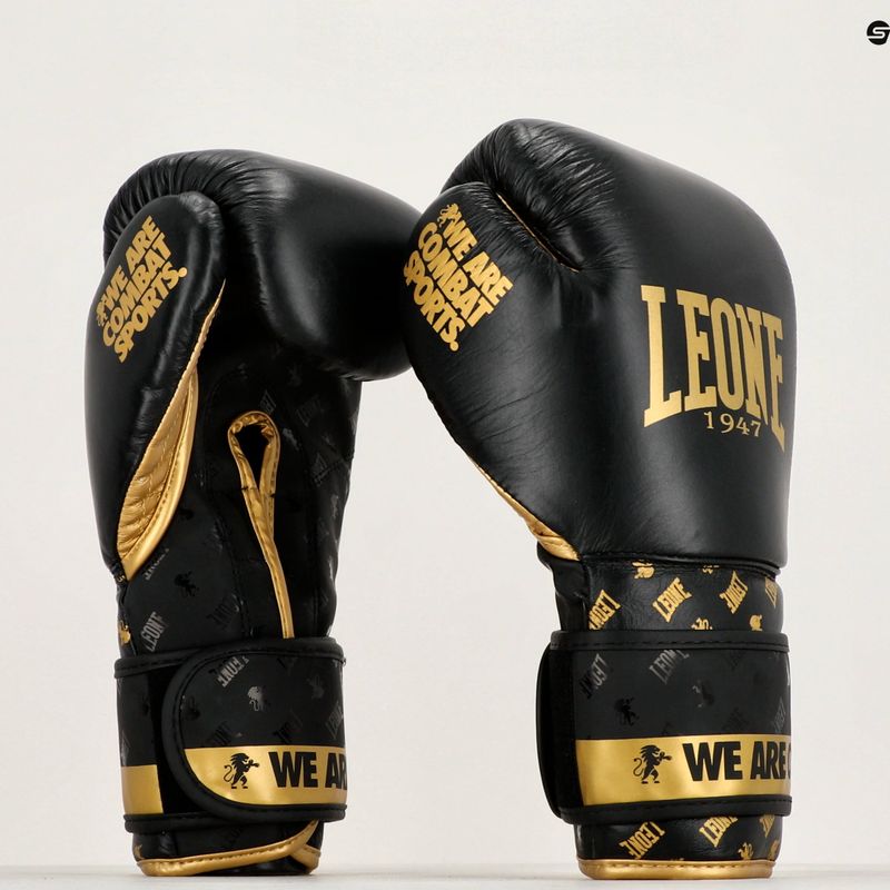 Černo-zlaté boxerské rukavice Leone Dna GN220 9
