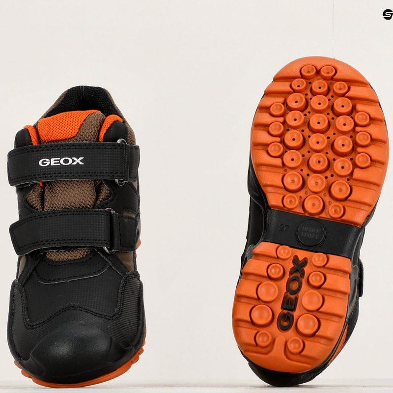 Juniorské boty  Geox New Savage Abx black/dark orange 15