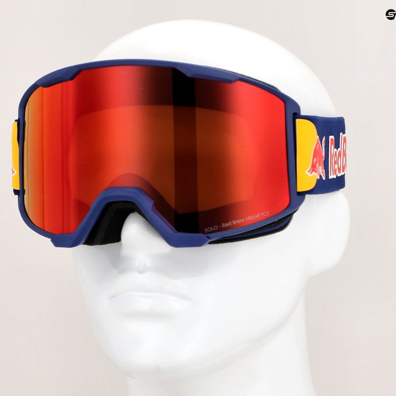Lyžařské brýle Red Bull SPECT Solo S2 matné tmavě modré/modré/hnědé/červené zrcadlové brýle 4
