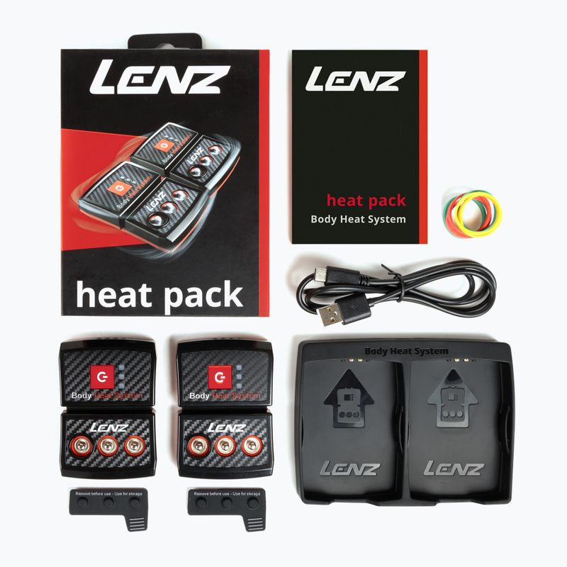 Baterie do ponožek Lenz Heat Pack 2.0 (USB) 2 ks black/ red 2