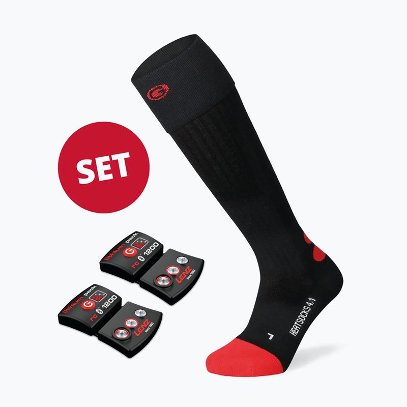 Vyhřívané ponožky Lenz Set Of Heat Sock 4.1 + Lithium Pack RCB 1200 black 5