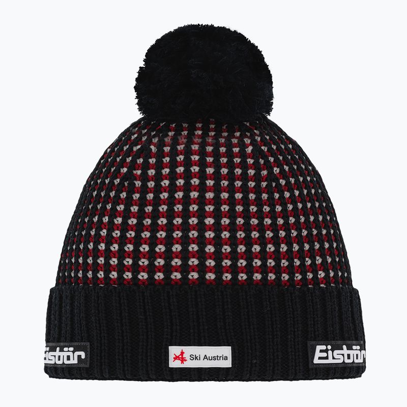 Zimní čepice Eisbar Flow Os Pompon Rl Ska black/sandstone/burgundy