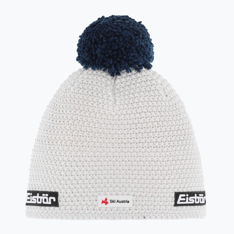 Zimní čepice Eisbar Jamie Pompon Ska white/dark cobalt