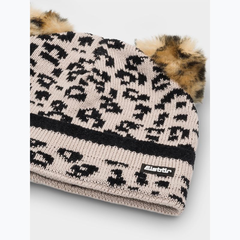 Dětská zimní čepice Eisbar Stephie beige/leopard print 2
