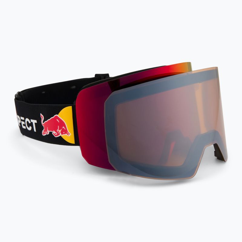 Lyžařské brýle Red Bull SPECT Line black/brown with red mirror/cloudy snow