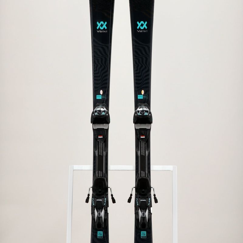 Dámské sjezdové lyže Völkl Flair SC Carbon + vMotion 11 ALU GW black/teal/silver 10