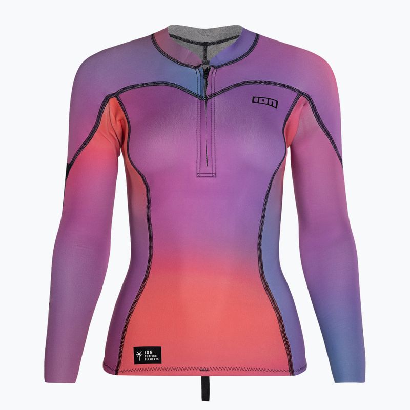 Dámský plavecký longsleeve ION Neo Zip Top 1.5 pink gradient