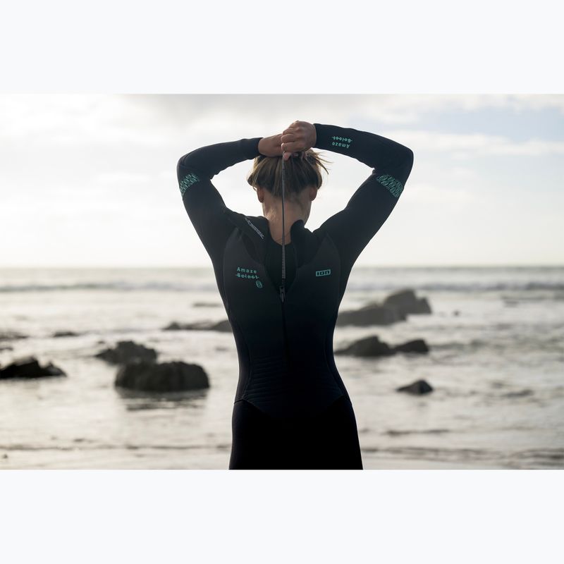 Dámská plavecká pěna ION Amaze Select 5/4 Back Zip černá 6