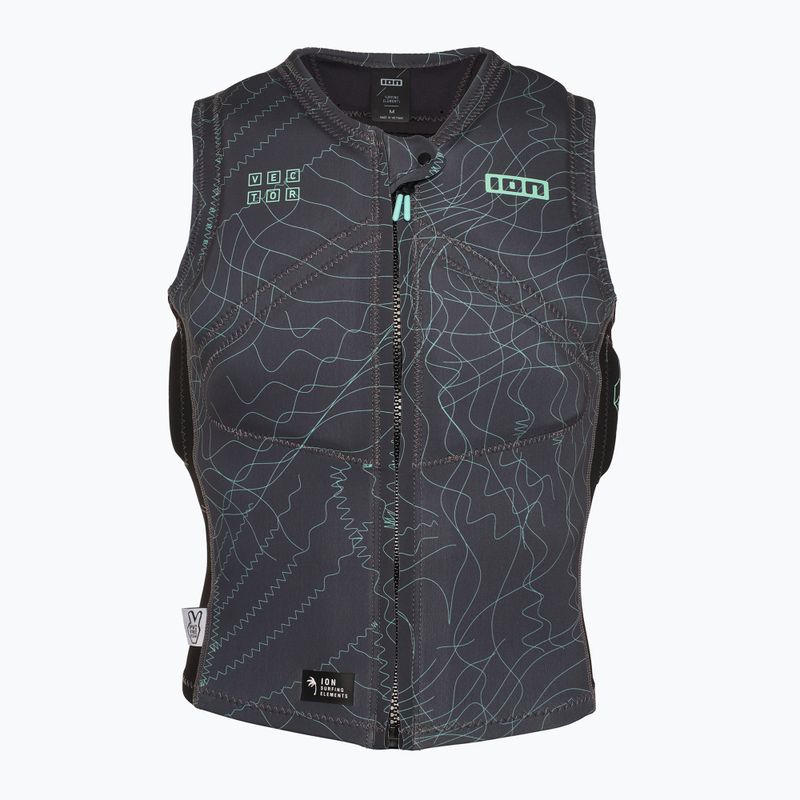 Pánská crash vesta ION Vector Core Front Zip distorted grey