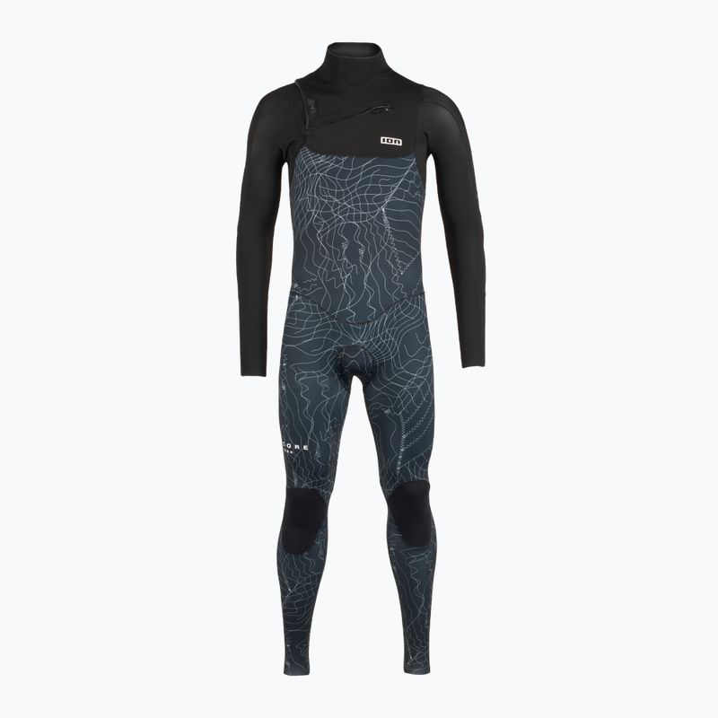 Pánský neopren ION Seek Core 3/2 mm Front Zip distorted black 2