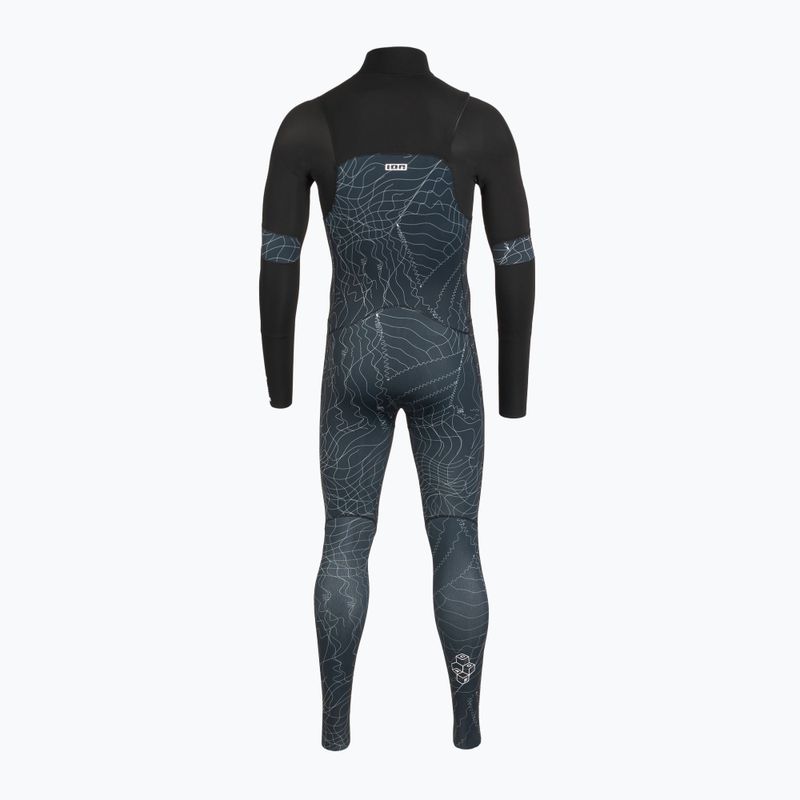 Pánský neopren ION Seek Core 3/2 mm Front Zip distorted black 3