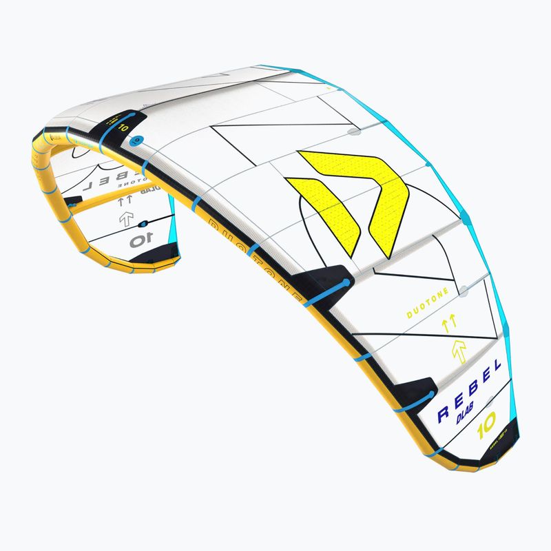 Kitesurfingový drak Drak DUOTONE Rebel D/Lab 2025 light grey/lime 2