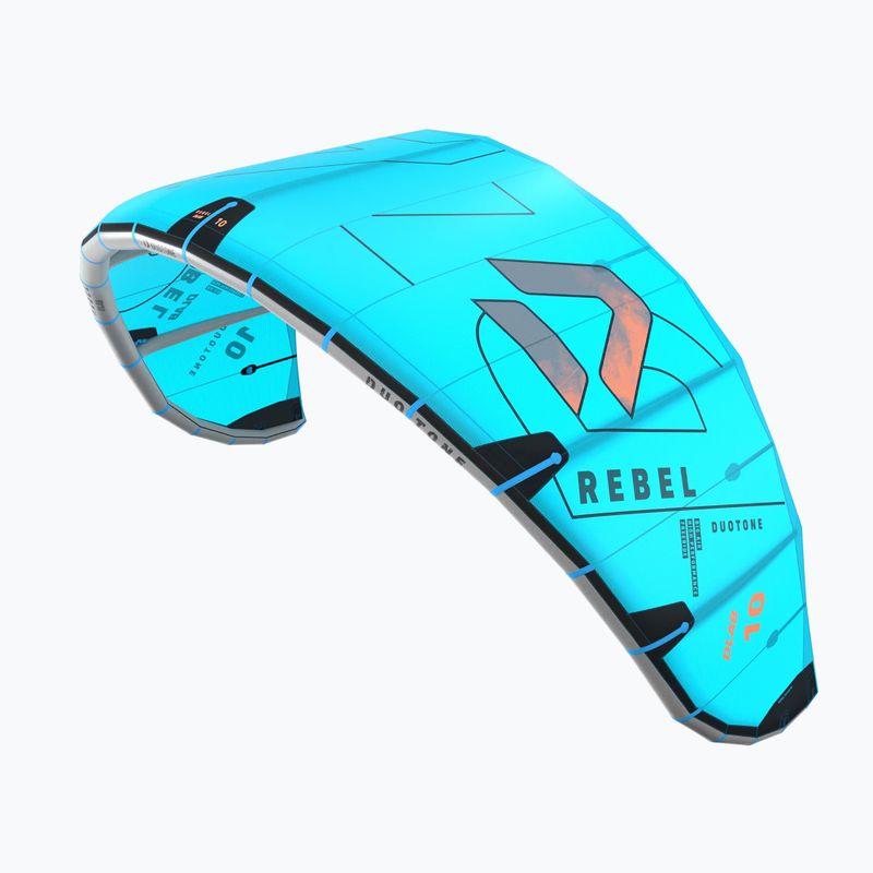 Kitesurfingový drak Duotone Rebel D/LAB Turquoise/Grey 2