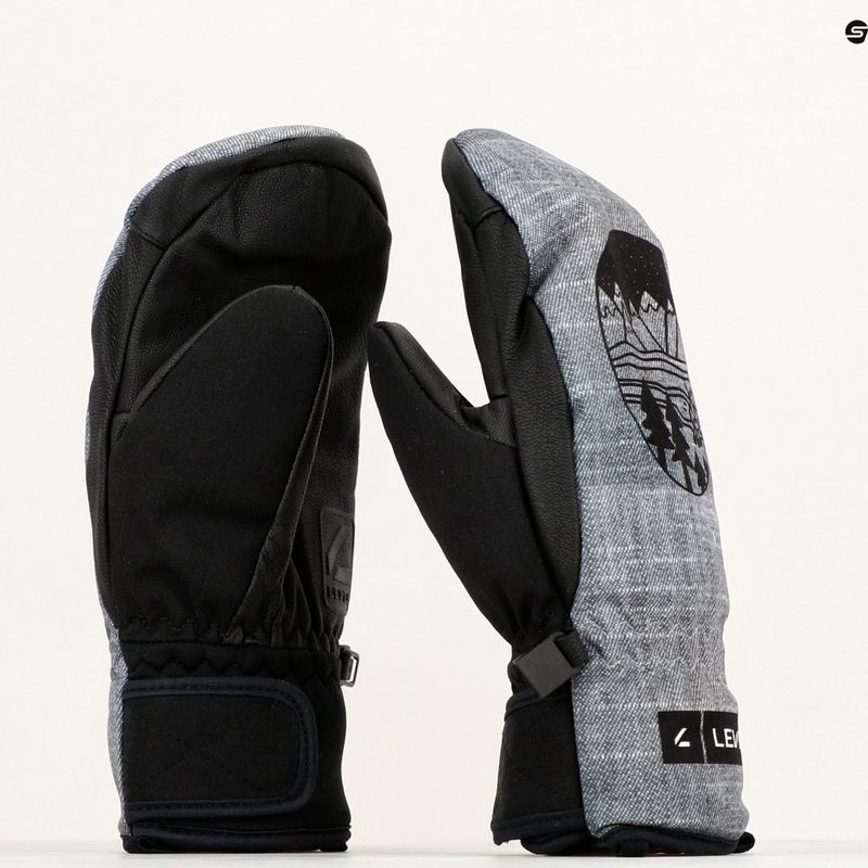 Tmavé lyžařské rukavice Level Vertigo Pro Mitt 9