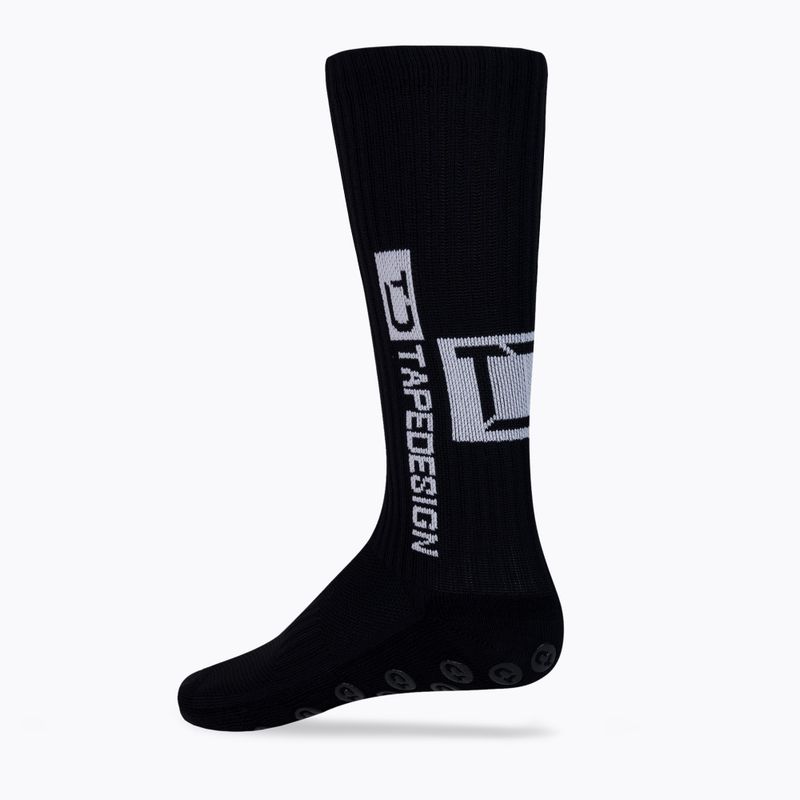 Pánské fotbalové ponožky Tapedesign protiskluzové černé TAPEDESIGN BLACK 2