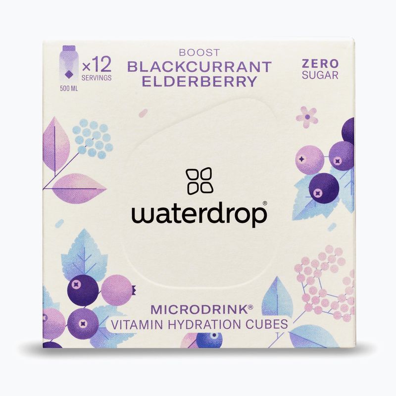 Izotonický nápoj waterdrop Microdrink Boost 12 kostek blackurrant/ eldelberry 2